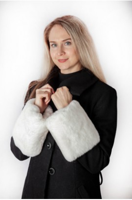 White Rex Fur Cuffs